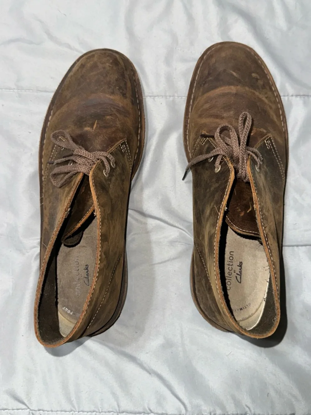 Clarks Bushacre Chukka Desert Boots Mens US 13 M Brown Leather Ankle Outdoor